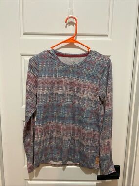 Women's Multi-Color Patterned Long-Sleeve running top